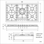اجاق گاز صفحه ایی تکنوگس مدل 15999 - تصویر 3